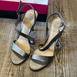 Vince Camuto Metallic Strappy Heels